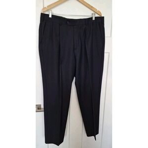 Brooks Brothers Netjets men size 39x27 dark blue straight leg pants Wool Blend